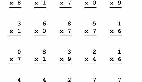 double digit multiplication worksheet 1 hoeden at home - 2 digit by 2