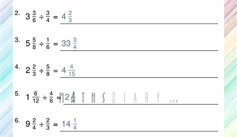 mixed fraction worksheet