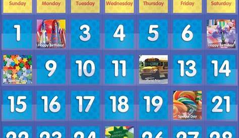 Monthly Calendar Pocket Chart | Classroom Essentials Scholastic Canada