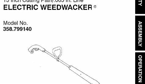 Craftsman 358799140 User Manual ELECTRIC WEEDWACKER Manuals And Guides