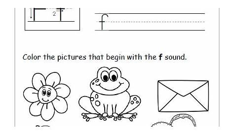 the letter f worksheet for preschool