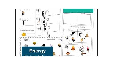 Energy Worksheets