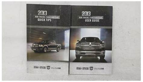 2013 Dodge Ram 1500 Owners Manual 52685 - Owner & Operator Manuals