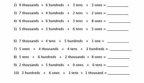 Reading Place Value: Ones, Tens And Hundreds Worksheets | 99Worksheets