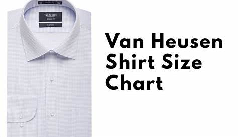 van heusen shirt size chart