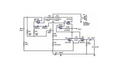 200 watts power amplifier circuit diagram