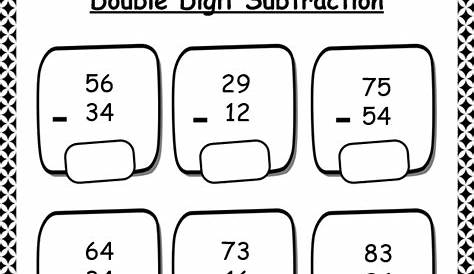 Double Digit Subtraction - Your Home Teacher