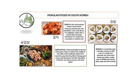 grade 3 korean cooking worksheet