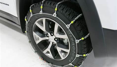 2016 Jeep Cherokee Glacier Cable Tire Chains - Ladder Pattern - Roller