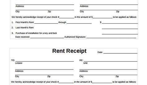 House Rent Receipt Formats | 12+ Free Printable Word, Excel & PDF