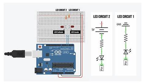 blinking led arduino circuit diagram