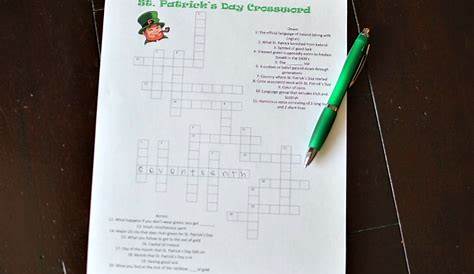 St. Patrick's Day Crossword - The Crafting Chicks