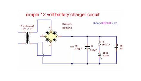 Simple 12 volt Battery Charger Circuit Diagram