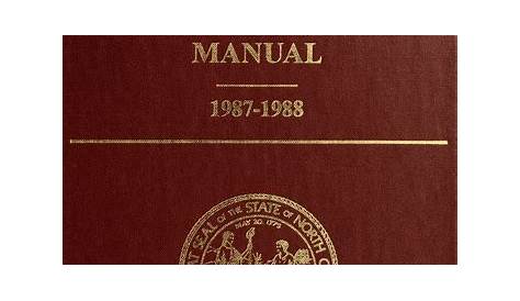 North Carolina manual [serial] : North Carolina. Secretary of State