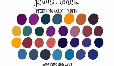 Jewel Tones Procreate Color Palette Color Swatches Ipad - Etsy Finland