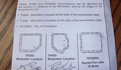 gm transmission identification chart