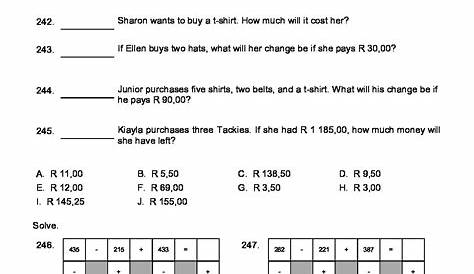 math exercises for grade 6
