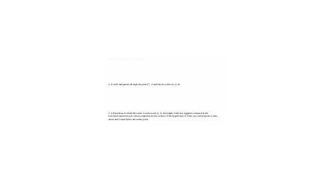 math conic sections worksheet