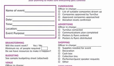 Browse Our Image of Fundraising Event Planning Checklist Template