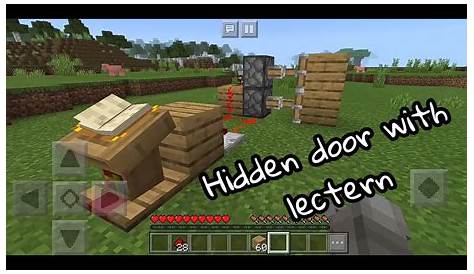 How to make a hidden door with lectern in minecraft. - YouTube