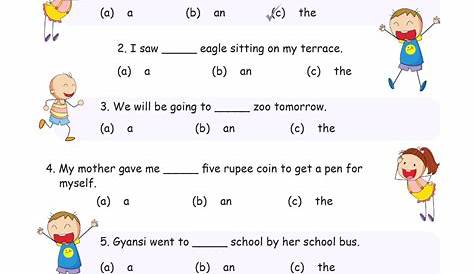 grammar worksheet for kids