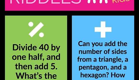30 Math Riddles For Kids (With Answers Of Course) | ListCaboodle | Math