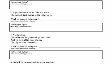 5Th Grade Figurative Language Worksheets