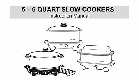 West Bend 5-6 QUART SLOW COOKERS Slow Cooker User Manual | Manualzz