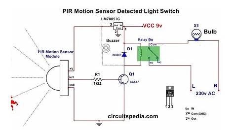 motion detector sensor circuit diagram