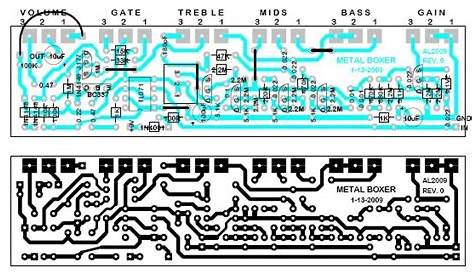 PCB layouts for diy stompboxes: Box of Metal with GATE control