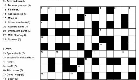 Beginner Easy Crossword Puzzles Printable