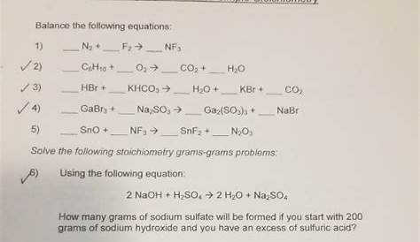 stoichiometry problems worksheets answers