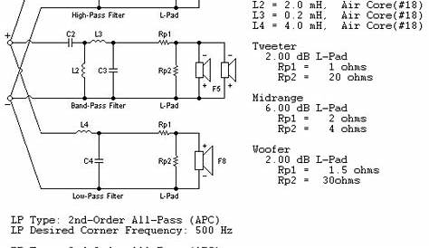 3-Way Crossover Speaker Circuit - Electronic Circuit
