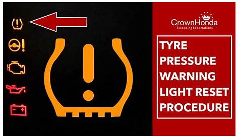 How To Reset The Tyre Pressure Warning Light On Your Honda - YouTube