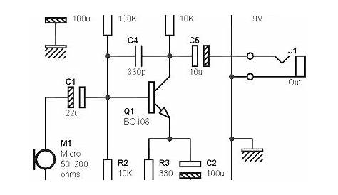 microphone preamp circuit diagram