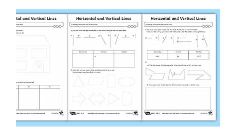 horizontal and vertical line worksheet