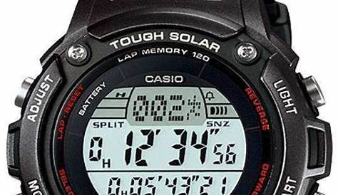 Casio Digital Tough Solar 5 Alarms Illuminator W-S200H-1BVDF Mens Watch