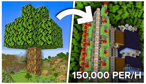 I Built a Wood Farm Inside The BIGGEST Tree In Survival Minecraft - YouTube