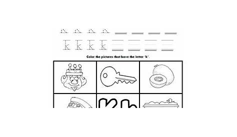 letter k worksheets for preschool preschool and kindergarten - image