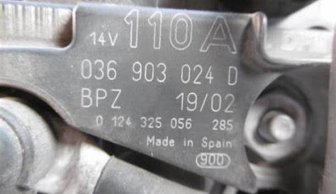 alternator Skoda Fabia 1.4b bby 036903024d