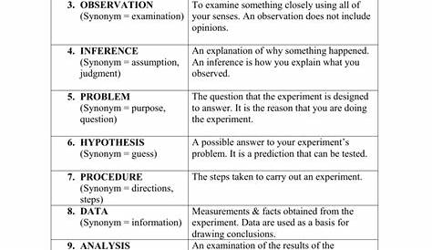 scientific method and experimental design worksheet