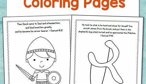David and Goliath Coloring Pages - Mamas Learning Corner