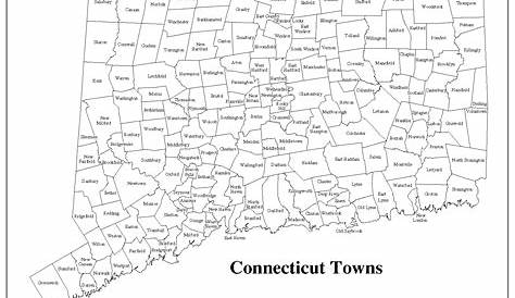 Map of Connecticut - Towns, Cities, Counties, Connecticut State Map