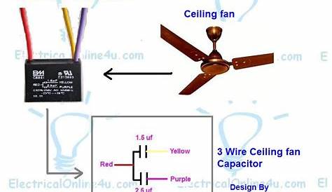 Ceiling Fan 3 Wire Capacitor Wiring Diagram