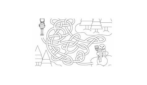 free winter maze printable