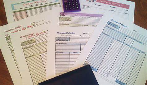 FREE Printable Budget Worksheets - Download or Print