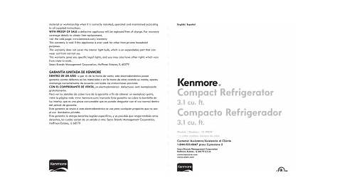 Kenmore Compact Refrigerator User Guide | Manualzz