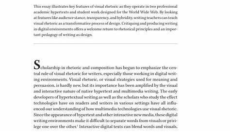 (PDF) Understanding Visual Rhetoric in Digital Writing Environments