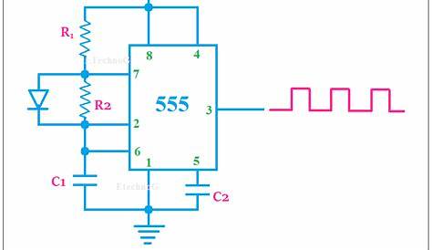 astable 555 circuit diagram