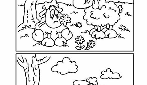 Find Four Differences Coloring Page - Free Printable Coloring Pages for